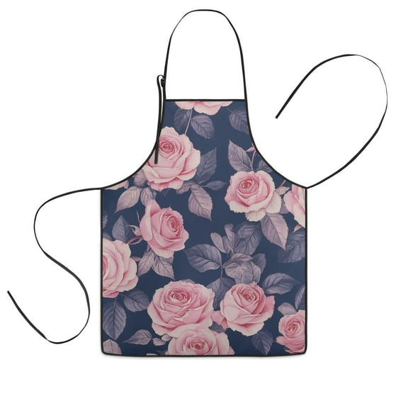 Pioneer Flower Floral Print Pattern Kids Aprons for Girls and Boys,Adjustable Neck Strap Toddler Aprons for Kids Cooking Baking