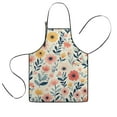 thumbnail image 1 of Pioneer Flower Floral Print Pattern Kids Aprons for Girls and Boys,Adjustable Neck Strap Toddler Aprons for Kids Cooking Baking, 1 of 7