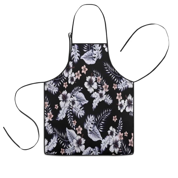 Pioneer Flower Floral Print Pattern Kids Aprons for Girls and Boys,Adjustable Neck Strap Toddler Aprons for Kids Cooking Baking
