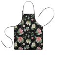 thumbnail image 1 of Pioneer Flower Floral Print Pattern Kids Aprons for Girls and Boys,Adjustable Neck Strap Toddler Aprons for Kids Cooking Baking, 1 of 7