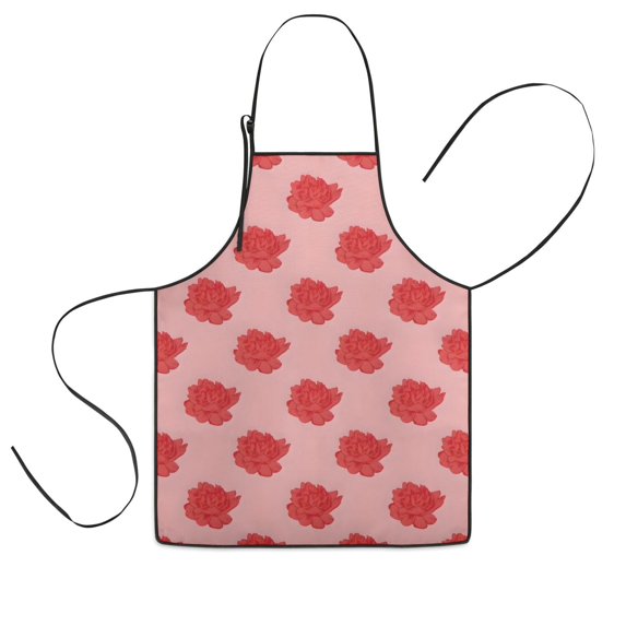 Pioneer Flower Floral Print Pattern Kids Aprons for Girls and Boys,Adjustable Neck Strap Toddler Aprons for Kids Cooking Baking