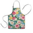 thumbnail image 1 of Pioneer Flower Floral Print Pattern Kids Aprons for Girls and Boys,Adjustable Neck Strap Toddler Aprons for Kids Cooking Baking, 1 of 7