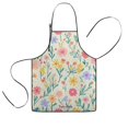 thumbnail image 1 of Pioneer Flower Floral Print Pattern Kids Aprons for Girls and Boys,Adjustable Neck Strap Toddler Aprons for Kids Cooking Baking, 1 of 7