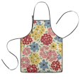 thumbnail image 1 of Pioneer Flower Floral Print Pattern Kids Aprons for Girls and Boys,Adjustable Neck Strap Toddler Aprons for Kids Cooking Baking, 1 of 7