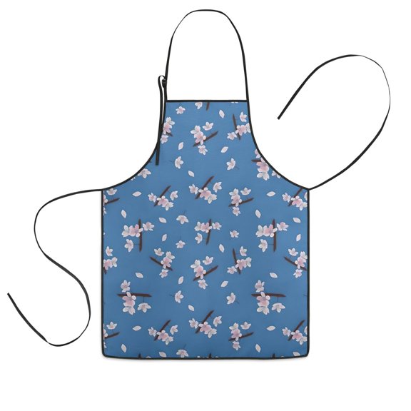 Pioneer Flower Floral Print Pattern Kids Aprons for Girls and Boys,Adjustable Neck Strap Toddler Aprons for Kids Cooking Baking