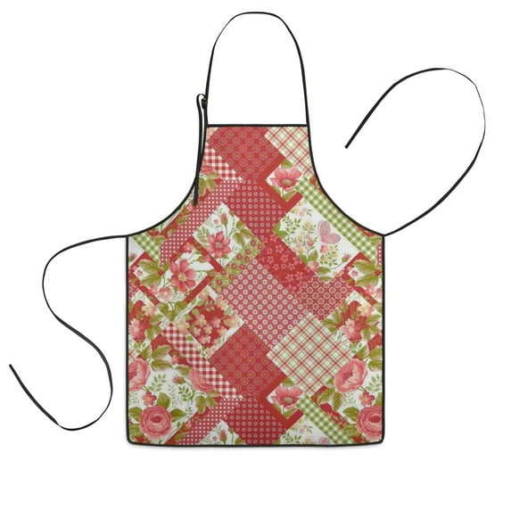 Pioneer Flower Floral Print Pattern Kids Aprons for Girls and Boys,Adjustable Neck Strap Toddler Aprons for Kids Cooking Baking
