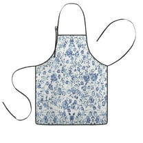 Pioneer Flower Floral Print Pattern Kids Aprons for Girls and Boys,Adjustable Neck Strap Toddler Aprons for Kids Cooking Baking