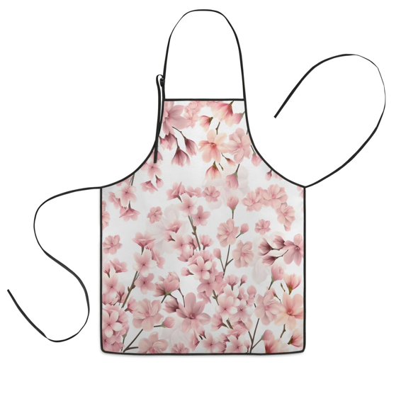 Pioneer Flower Floral Print Pattern Kids Aprons for Girls and Boys,Adjustable Neck Strap Toddler Aprons for Kids Cooking Baking