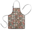 thumbnail image 1 of Pioneer Flower Floral Print Pattern Kids Aprons for Girls and Boys,Adjustable Neck Strap Toddler Aprons for Kids Cooking Baking, 1 of 7