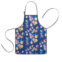 Pioneer Flower Floral Print Pattern Kids Aprons for Girls and Boys,Adjustable Neck Strap Toddler Aprons for Kids Cooking Baking