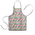 thumbnail image 1 of Pioneer Flower Floral Print Pattern Kids Aprons for Girls and Boys,Adjustable Neck Strap Toddler Aprons for Kids Cooking Baking, 1 of 7