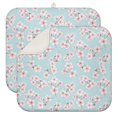 thumbnail image 1 of Pioneer Flower Floral Print Pattern Kitchen Dish Drying Mat 1 Pack, Ultra Absorbent Microfiber Drainer Mat, 16"x18", 1 of 6