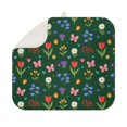 thumbnail image 1 of Pioneer Flower Floral Print Pattern Kitchen Dish Drying Mat 1 Pack, Ultra Absorbent Microfiber Drainer Mat, 16"x18", 1 of 6