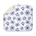 thumbnail image 1 of Pioneer Flower Floral Print Pattern Kitchen Dish Drying Mat 1 Pack, Ultra Absorbent Microfiber Drainer Mat, 16"x18", 1 of 6