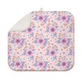 thumbnail image 1 of Pioneer Flower Floral Print Pattern Kitchen Dish Drying Mat 1 Pack, Ultra Absorbent Microfiber Drainer Mat, 16"x18", 1 of 6