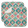 thumbnail image 1 of Pioneer Flower Floral Print Pattern Kitchen Dish Drying Mat 1 Pack, Ultra Absorbent Microfiber Drainer Mat, 16"x18", 1 of 6