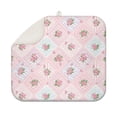 thumbnail image 1 of Pioneer Flower Floral Print Pattern Kitchen Dish Drying Mat 1 Pack, Ultra Absorbent Microfiber Drainer Mat, 16"x18", 1 of 6