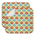thumbnail image 1 of Pioneer Flower Floral Print Pattern Kitchen Dish Drying Mat 1 Pack, Ultra Absorbent Microfiber Drainer Mat, 16"x18", 1 of 6