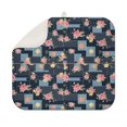 thumbnail image 1 of Pioneer Flower Floral Print Pattern Kitchen Dish Drying Mat 1 Pack, Ultra Absorbent Microfiber Drainer Mat, 16"x18", 1 of 6
