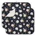thumbnail image 1 of Pioneer Flower Floral Print Pattern Kitchen Dish Drying Mat 1 Pack, Ultra Absorbent Microfiber Drainer Mat, 16"x18", 1 of 6