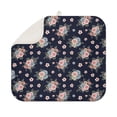 thumbnail image 1 of Pioneer Flower Floral Print Pattern Kitchen Dish Drying Mat 1 Pack, Ultra Absorbent Microfiber Drainer Mat, 16"x18", 1 of 6