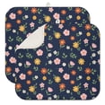 thumbnail image 1 of Pioneer Flower Floral Print Pattern Kitchen Dish Drying Mat 1 Pack, Ultra Absorbent Microfiber Drainer Mat, 16"x18", 1 of 6
