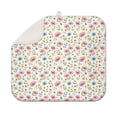 thumbnail image 1 of Pioneer Flower Floral Print Pattern Kitchen Dish Drying Mat 1 Pack, Ultra Absorbent Microfiber Drainer Mat, 16"x18", 1 of 6