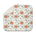 thumbnail image 1 of Pioneer Flower Floral Print Pattern Kitchen Dish Drying Mat 1 Pack, Ultra Absorbent Microfiber Drainer Mat, 16"x18", 1 of 6