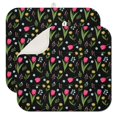 thumbnail image 1 of Pioneer Flower Floral Print Pattern Kitchen Dish Drying Mat 1 Pack, Ultra Absorbent Microfiber Drainer Mat, 16"x18", 1 of 6