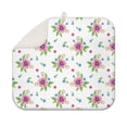 thumbnail image 1 of Pioneer Flower Floral Print Pattern Kitchen Dish Drying Mat 1 Pack, Ultra Absorbent Microfiber Drainer Mat, 16"x18", 1 of 6