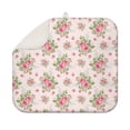 thumbnail image 1 of Pioneer Flower Floral Print Pattern Kitchen Dish Drying Mat 1 Pack, Ultra Absorbent Microfiber Drainer Mat, 16"x18", 1 of 6
