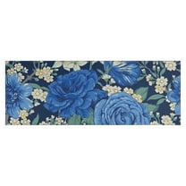 Pioneer Flower Floral Print Pattern Kitchen Rug Mat,Kitchen Runner Rugs Non Skid Washable,Decorative Kitchen Floor Mats for Kitchen,Sink,Laundry,17"X47"