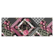 Pioneer Flower Floral Print Pattern Kitchen Rug Mat,Kitchen Runner Rugs Non Skid Washable,Decorative Kitchen Floor Mats for Kitchen,Sink,Laundry,17"X47"