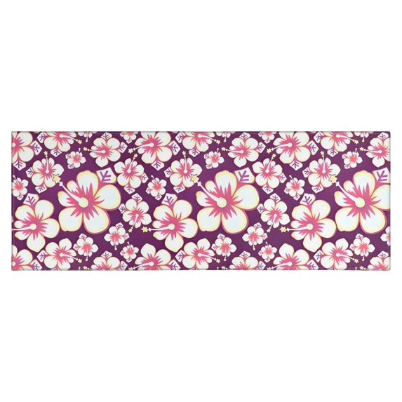 Pioneer Flower Floral Print Pattern Kitchen Rug Mat,Kitchen Runner Rugs Non Skid Washable,Decorative Kitchen Floor Mats for Kitchen,Sink,Laundry,17"X47"
