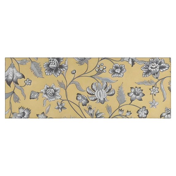 Pioneer Flower Floral Print Pattern Kitchen Rug Mat,Kitchen Runner Rugs Non Skid Washable,Decorative Kitchen Floor Mats for Kitchen,Sink,Laundry,17"X47"