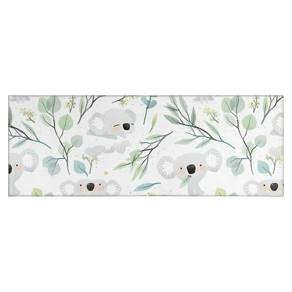 Pioneer Flower Floral Print Pattern Kitchen Rug Mat,Kitchen Runner Rugs Non Skid Washable,Decorative Kitchen Floor Mats for Kitchen,Sink,Laundry,17"X47"