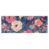 Pioneer Flower Floral Print Pattern Kitchen Rug Mat,Kitchen Runner Rugs Non Skid Washable,Decorative Kitchen Floor Mats for Kitchen,Sink,Laundry,17"X47"