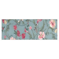 Pioneer Flower Floral Print Pattern Kitchen Rug Mat,Kitchen Runner Rugs Non Skid Washable,Decorative Kitchen Floor Mats for Kitchen,Sink,Laundry,17"X47"