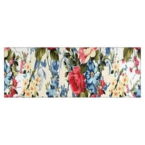 Pioneer Flower Floral Print Pattern Kitchen Rug Mat,Kitchen Runner Rugs Non Skid Washable,Decorative Kitchen Floor Mats for Kitchen,Sink,Laundry,17"X47"