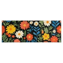 Pioneer Flower Floral Print Pattern Kitchen Rug Mat,Kitchen Runner Rugs Non Skid Washable,Decorative Kitchen Floor Mats for Kitchen,Sink,Laundry,17"X47"