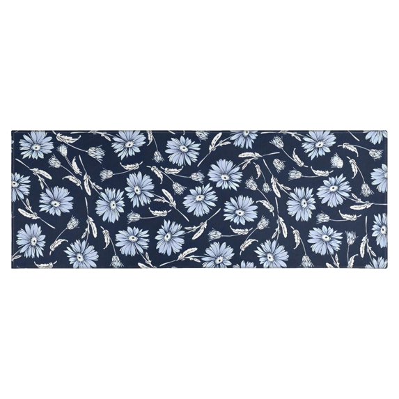 Pioneer Flower Floral Print Pattern Kitchen Rug Mat,Kitchen Runner Rugs Non Skid Washable,Decorative Kitchen Floor Mats for Kitchen,Sink,Laundry,17"X47"