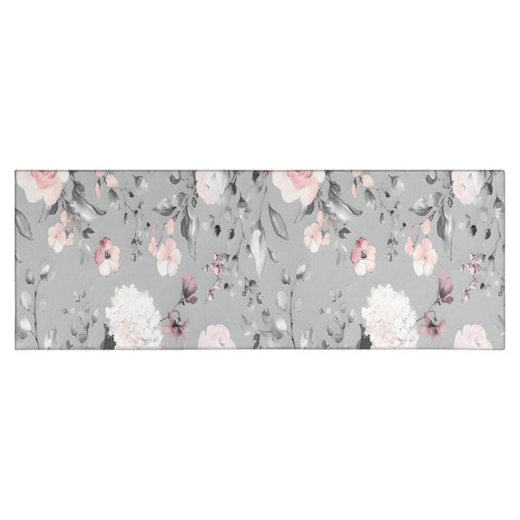 Pioneer Flower Floral Print Pattern Kitchen Rug Mat,Kitchen Runner Rugs Non Skid Washable,Decorative Kitchen Floor Mats for Kitchen,Sink,Laundry,17"X47"