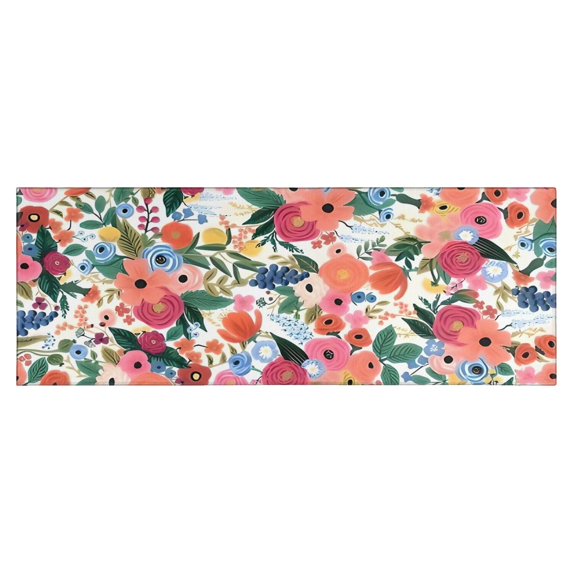 Pioneer Flower Floral Print Pattern Kitchen Rug Mat,Kitchen Runner Rugs Non Skid Washable,Decorative Kitchen Floor Mats for Kitchen,Sink,Laundry,17"X47"