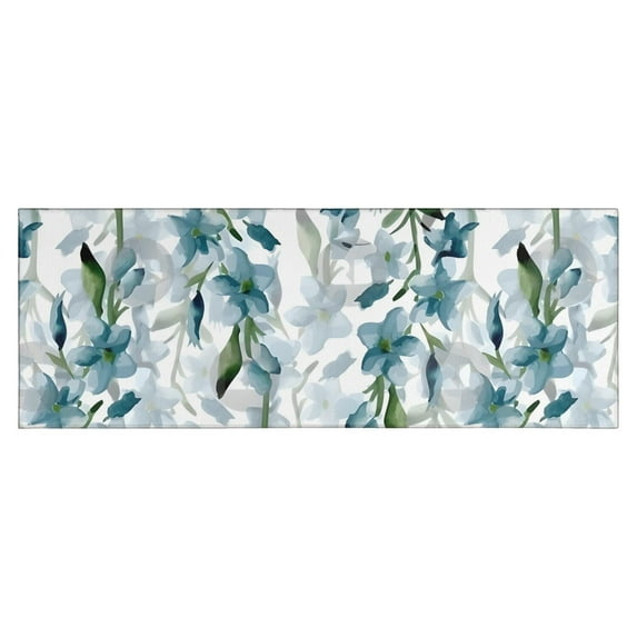 Pioneer Flower Floral Print Pattern Kitchen Rug Mat,Kitchen Runner Rugs Non Skid Washable,Decorative Kitchen Floor Mats for Kitchen,Sink,Laundry,17"X47"