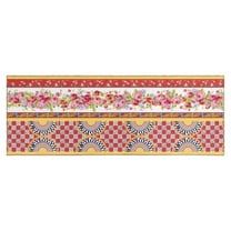 Pioneer Flower Floral Print Pattern Kitchen Rug Mat,Kitchen Runner Rugs Non Skid Washable,Decorative Kitchen Floor Mats for Kitchen,Sink,Laundry,17"X47"