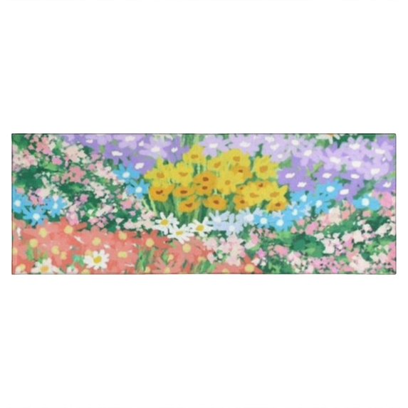 Pioneer Flower Floral Print Pattern Kitchen Rug Mat,Kitchen Runner Rugs Non Skid Washable,Decorative Kitchen Floor Mats for Kitchen,Sink,Laundry,17"X47"