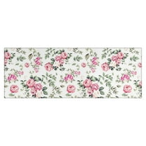 Pioneer Flower Floral Print Pattern Kitchen Rug Mat,Kitchen Runner Rugs Non Skid Washable,Decorative Kitchen Floor Mats for Kitchen,Sink,Laundry,17"X47"