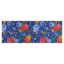 Pioneer Flower Floral Print Pattern Kitchen Rug Mat,Kitchen Runner Rugs Non Skid Washable,Decorative Kitchen Floor Mats for Kitchen,Sink,Laundry,17"X47"