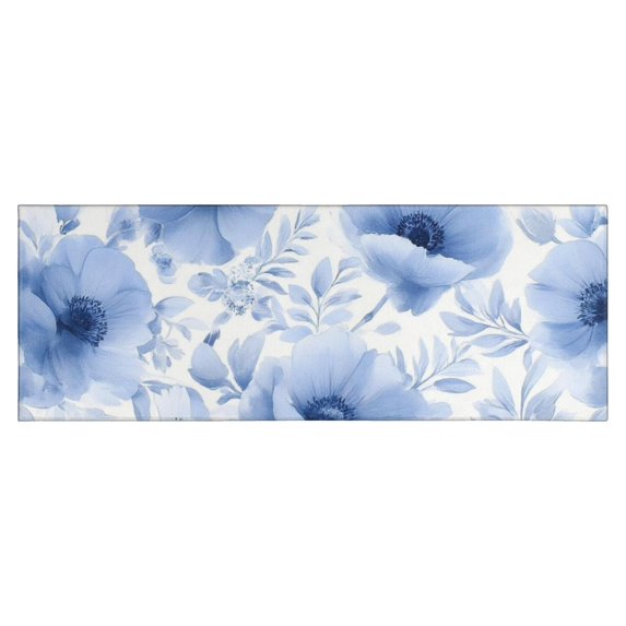 Pioneer Flower Floral Print Pattern Kitchen Rug Mat,Kitchen Runner Rugs Non Skid Washable,Decorative Kitchen Floor Mats for Kitchen,Sink,Laundry,17"X47"