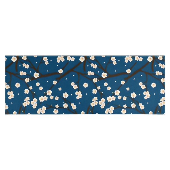 Pioneer Flower Floral Print Pattern Kitchen Rug Mat,Kitchen Runner Rugs Non Skid Washable,Decorative Kitchen Floor Mats for Kitchen,Sink,Laundry,17"X47"